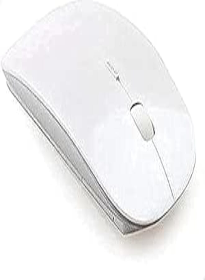 Slim Wireless Mouse For Macbook win 7 xp vista laptop travel (white)